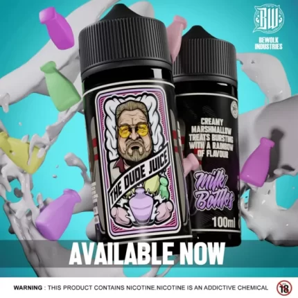Bewolk The Dude Juice Milk Bottles 6mg 100ml