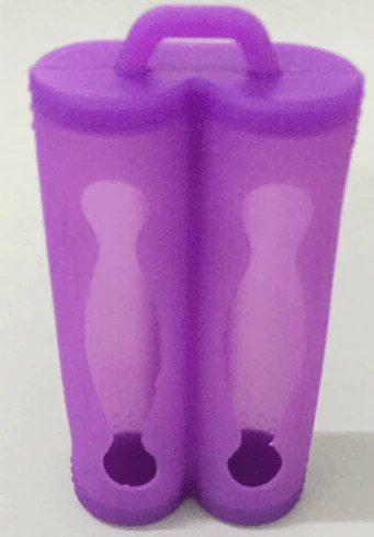 Silicone 20700 Battery Case (2 Bay) Purple