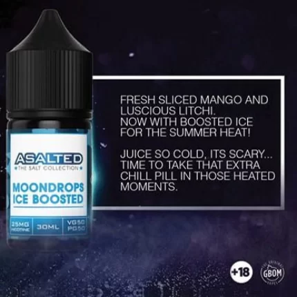 GBOM Asalted Moondrops on ice 25mg 30ml