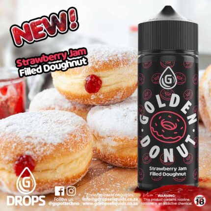 Drops Golden Doughnut Strawberry Jam 2mg 120ml