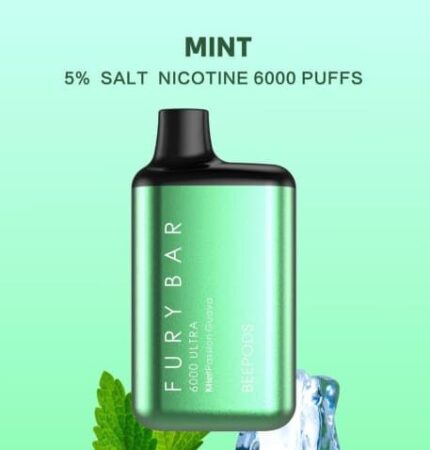 Beepods Fury Bar Mint Ice 5% 6000 Puff (Rechargeable)