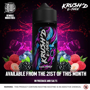 Krush’d D’Frosted Black Sparkle 6mg 100ml