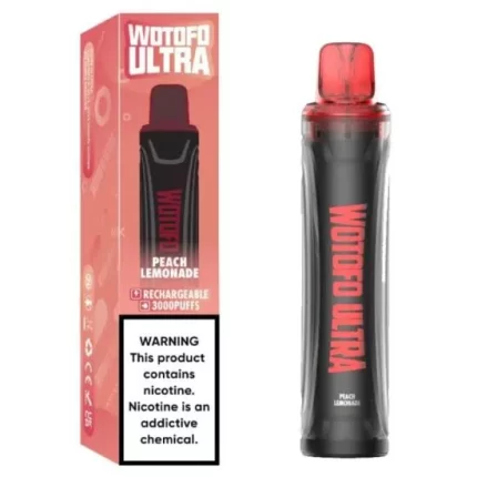 Wotofo Ultra Peach Lemonade 20MG 3000 Puff (Rechargeable)
