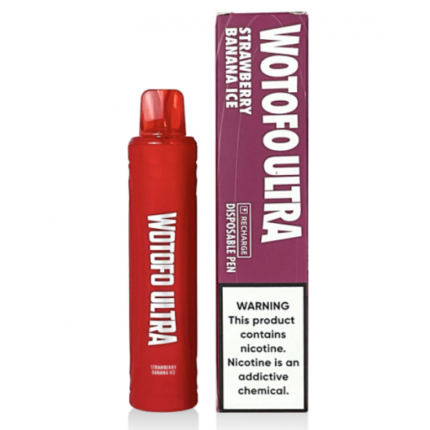 Wotofo Ultra Strawberry Banana Ice 50MG 3000 Puff (Rechargeable)