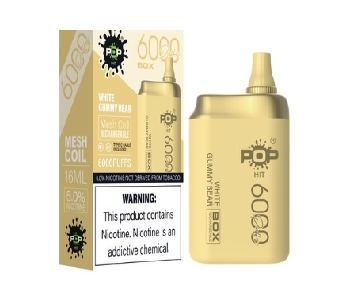 Pop Hits - White Gummy Bear - 6000 Puff (Charging Cable Include)